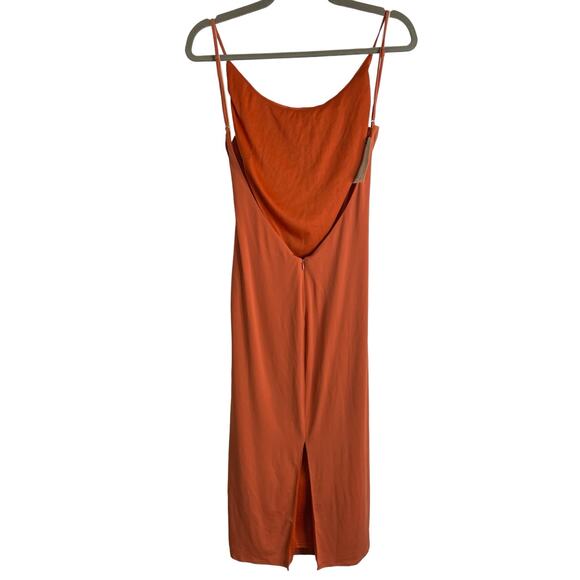 Katie May Lenny Midi Dress Backless Draped Neck Jersey Sleeveless Rust Stretch L - Picture 8 of 14